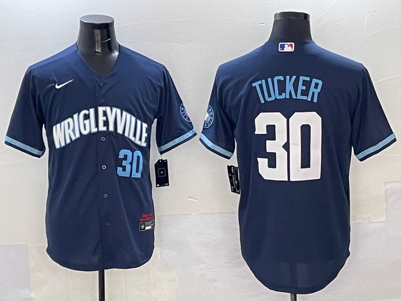 Men Chicago Cubs #30 Tucker Dark Blue City Edition 2025 Nike MLB Jersey style 8->houston astros->MLB Jersey